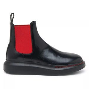 Alexander McQueen Platform Leather Chelsea Boots New In Box Size 11